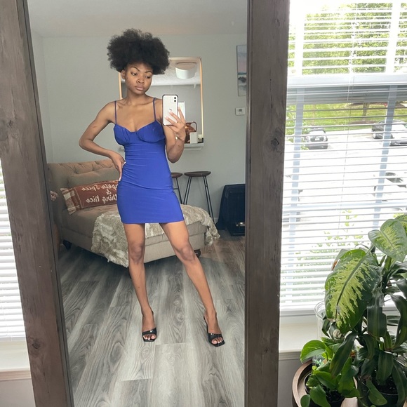 Royal Blue Bodycon Mini Dress - Picture 8 of 9